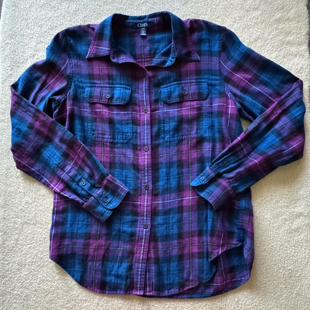 Chaps Multicolor Plaid Shirt